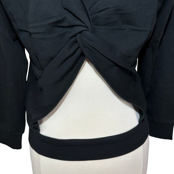Hudson Open Back Twist Terry Knit Sweatshirt Women Large NWT Cotton - Picture 7 of 11